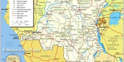Карта Демократске Републике Конго